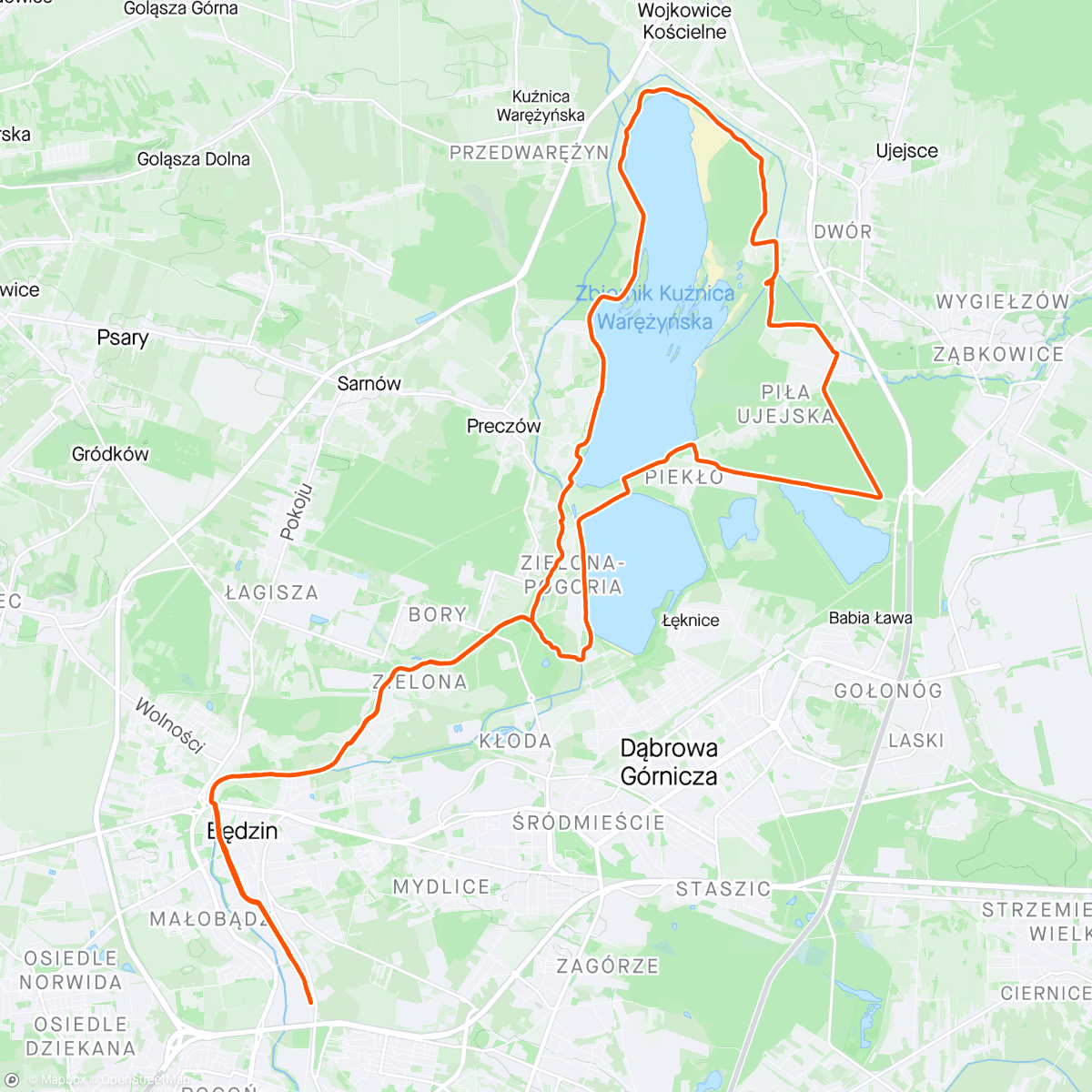 Map of the activity, Medytacja Ride :)