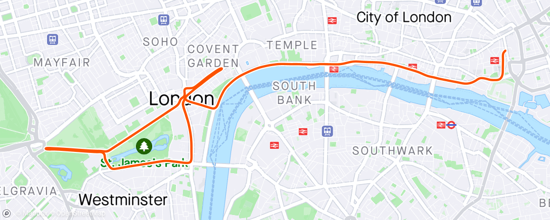 Map of the activity, Zwift - Group Ride: Kinetic Group Ride (B) on Classique in London