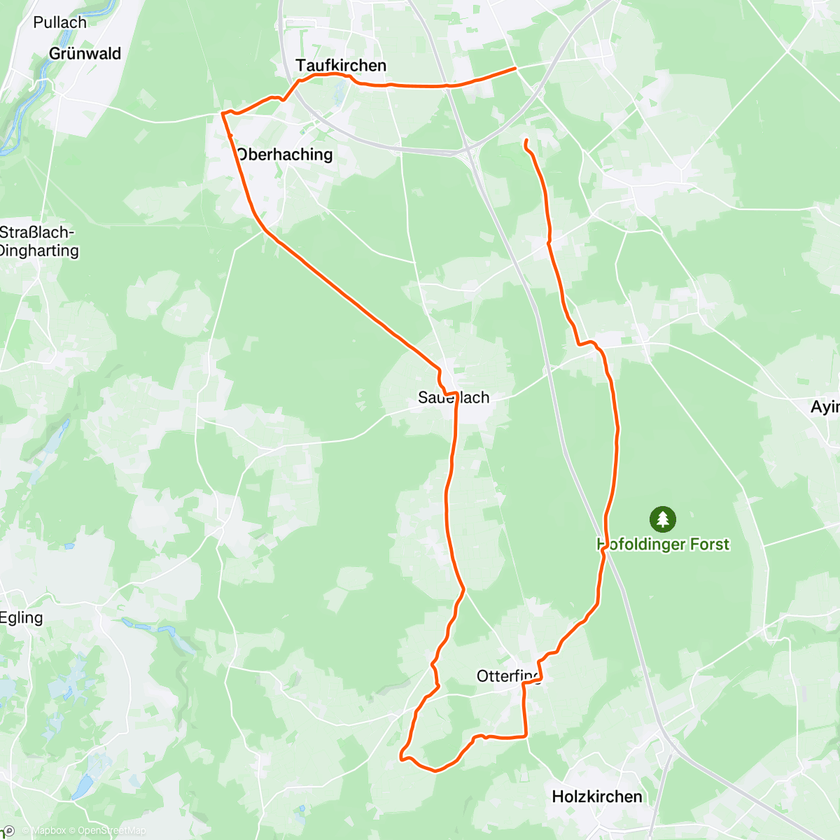 Map of the activity, Fahrt am Nachmittag