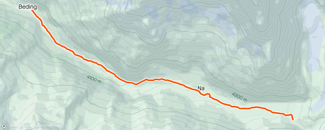 Map of the activity, J18 RT: Trek ↘️ Beding (3740m)