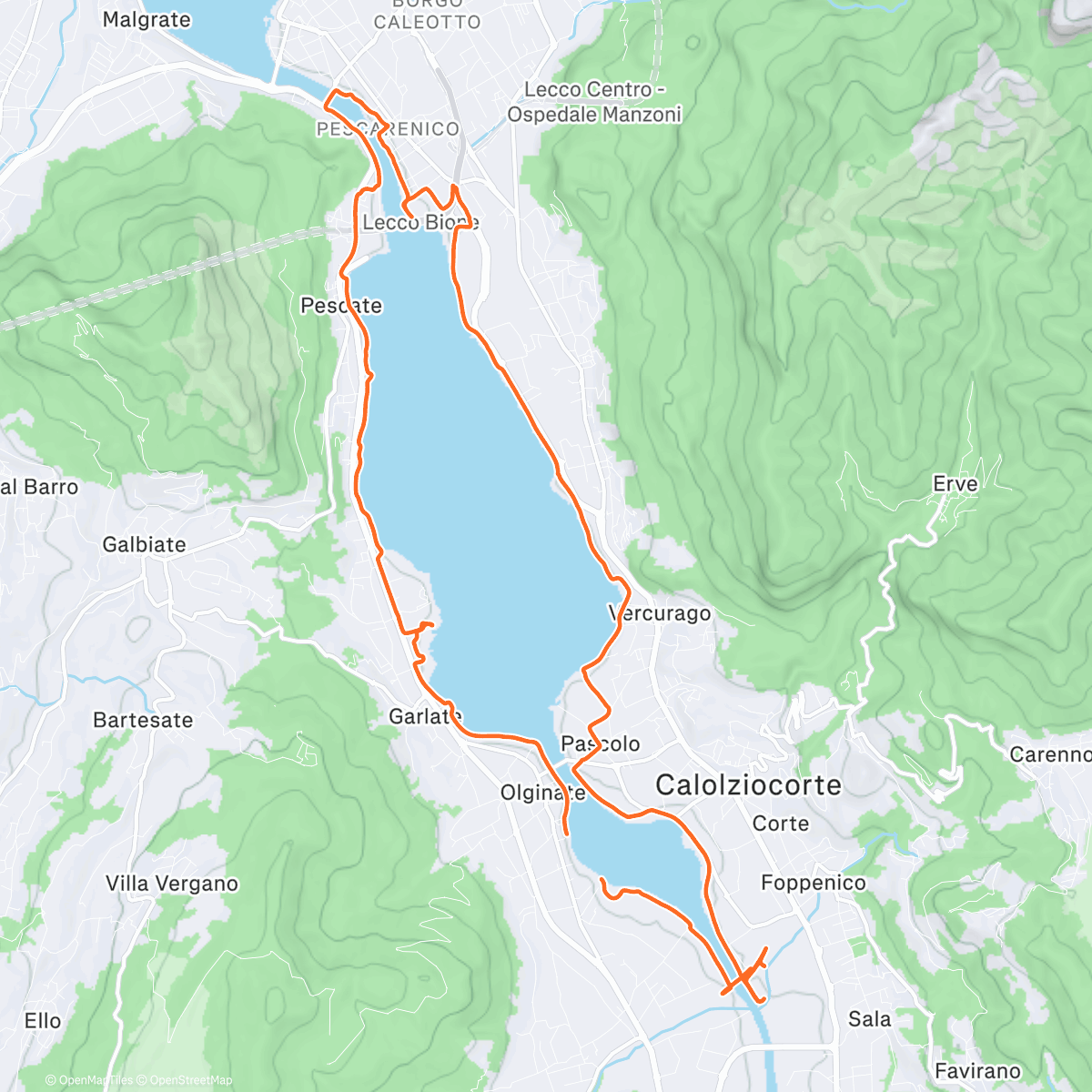 Карта физической активности (Ultima pedalata del 2025.)