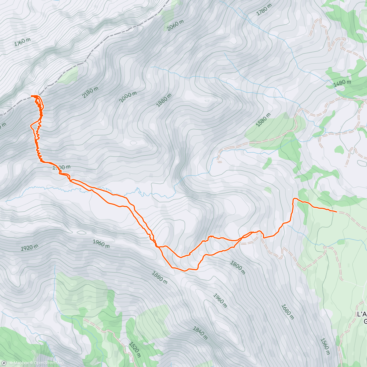Mapa de la actividad (Rama-Aiguilles)