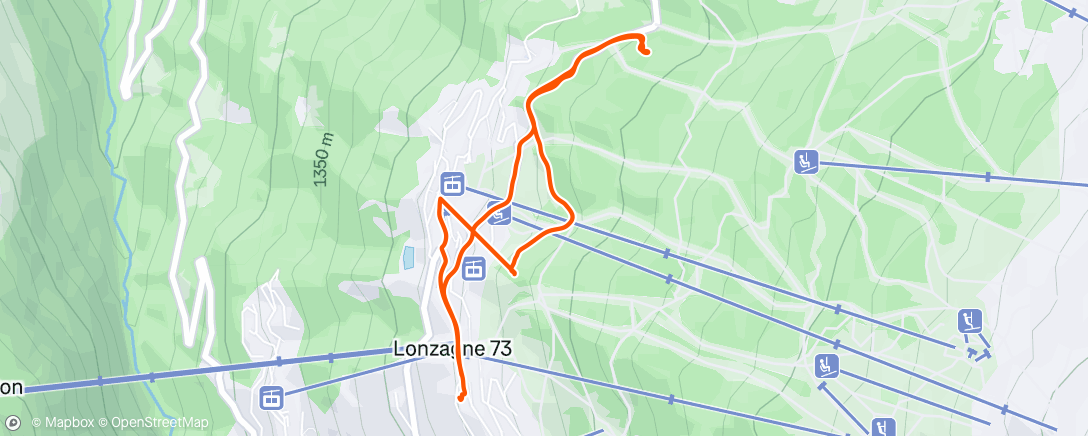 Map of the activity, Sortie VTT le midi