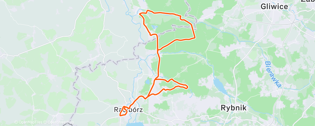 Map of the activity, Lunch Ride