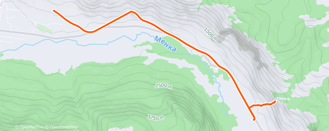 Map of the activity, Утренний хайкинг