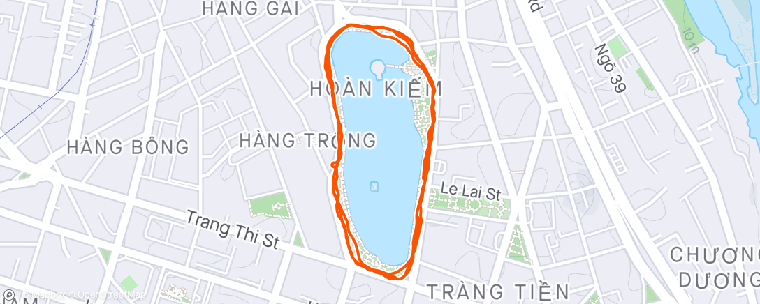 Map of the activity, Đi bộ và chạy