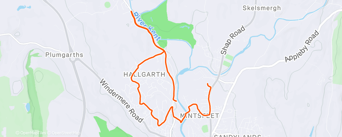 Map of the activity, Morning Run