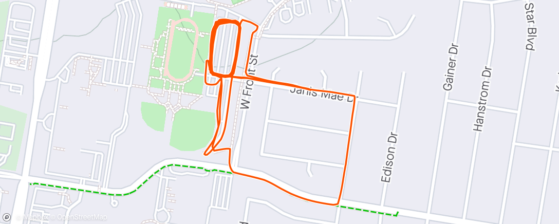 Map of the activity, 1x800s