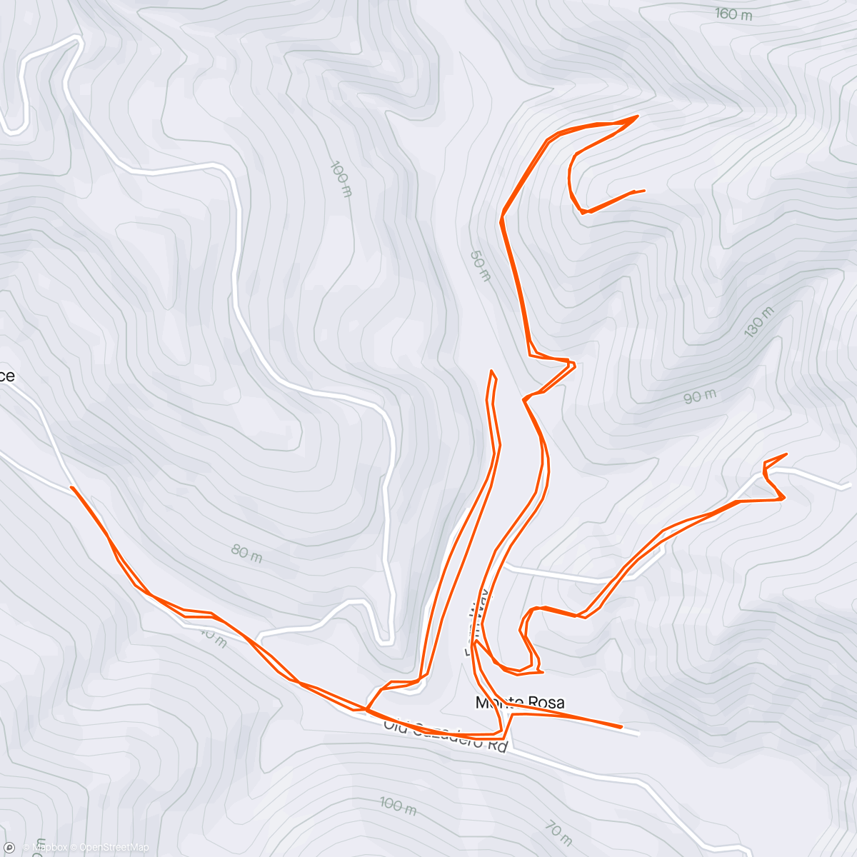 Map of the activity, Forest floor and hills