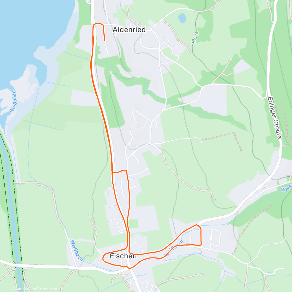 Map of the activity, 5k fischen