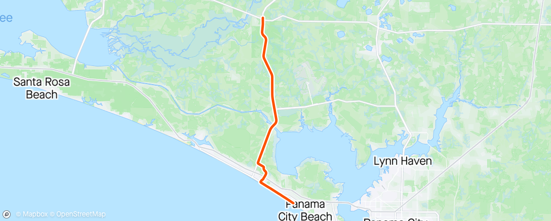 Carte de l'activité ROUVY - Gulf Coast Half - Bike