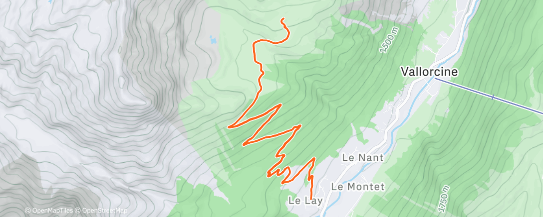 Mapa de la actividad (Randonnée le midi)