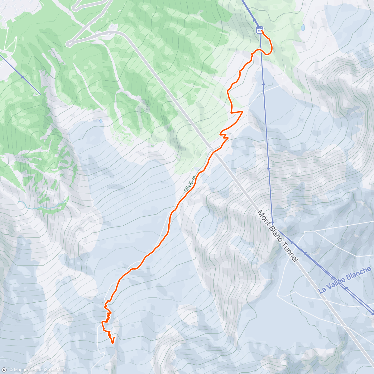 Mapa de la actividad, Ski de randonnée le midi