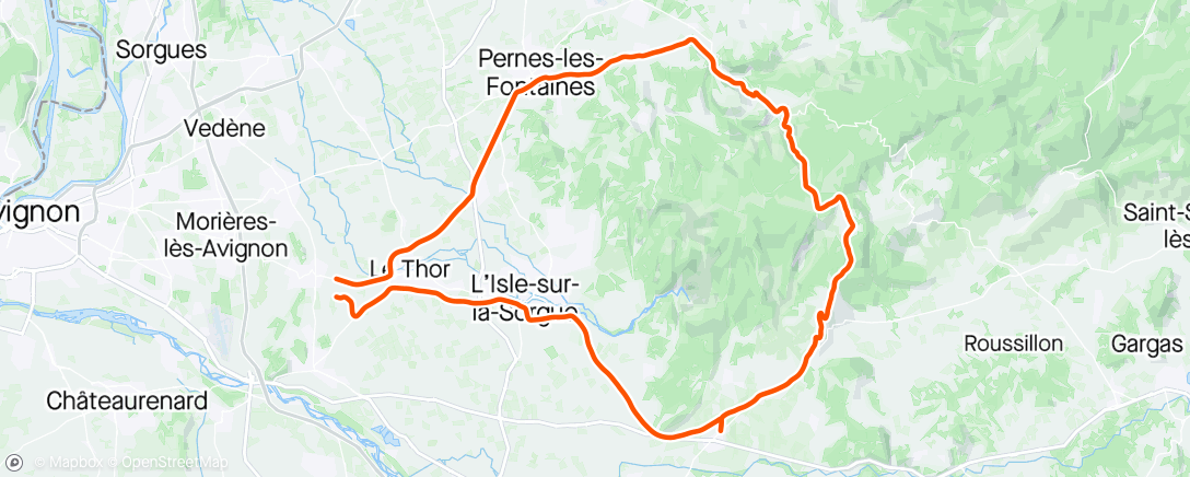 アクティビティ「Sortie vélo le matin en solo」の地図