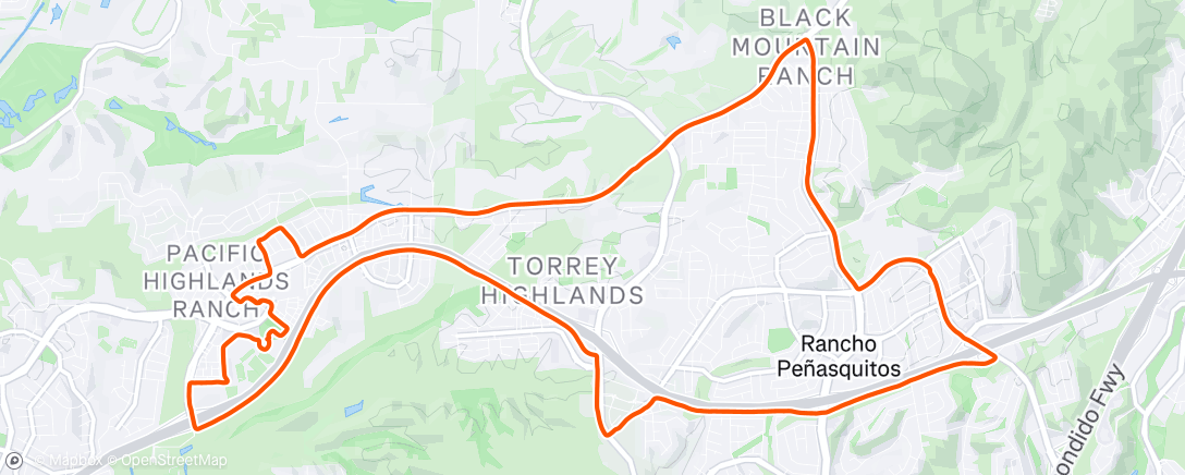 Map of the activity, Night Run
