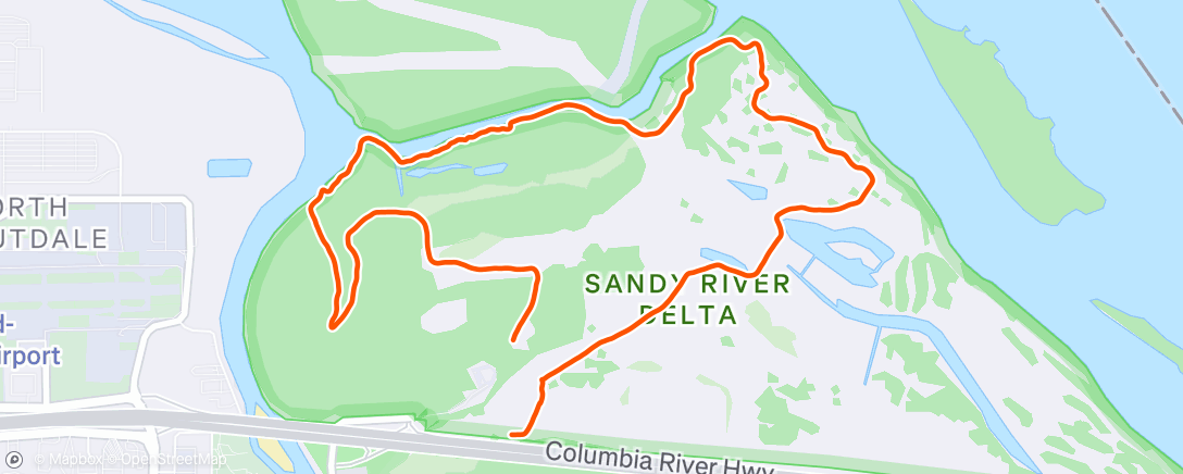 Map of the activity, Lunch Trail Run