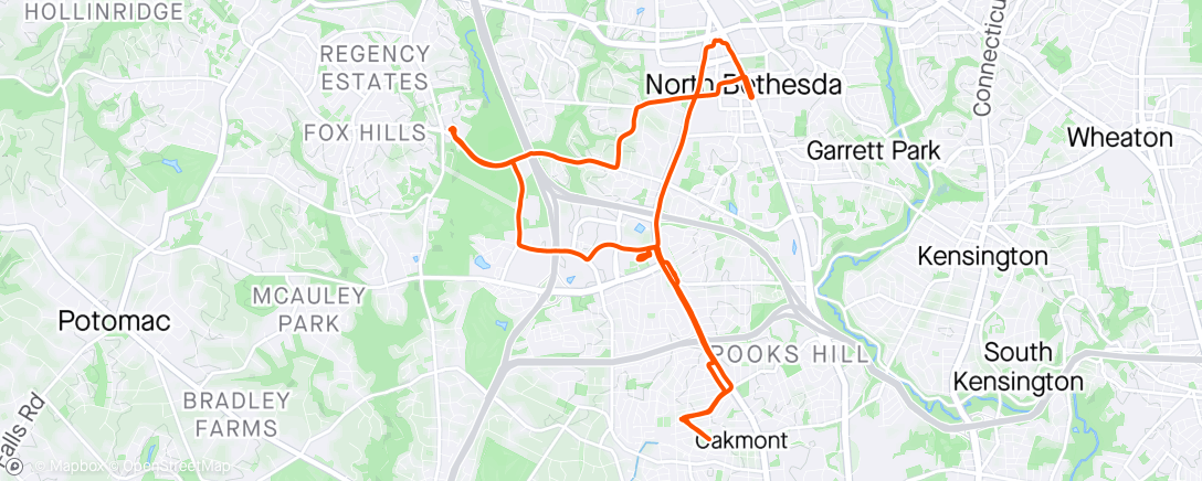 Map of the activity, Strava says donuts and beer are popular words in ride names. Let's keep this trend going. #scavhunt  ⛅