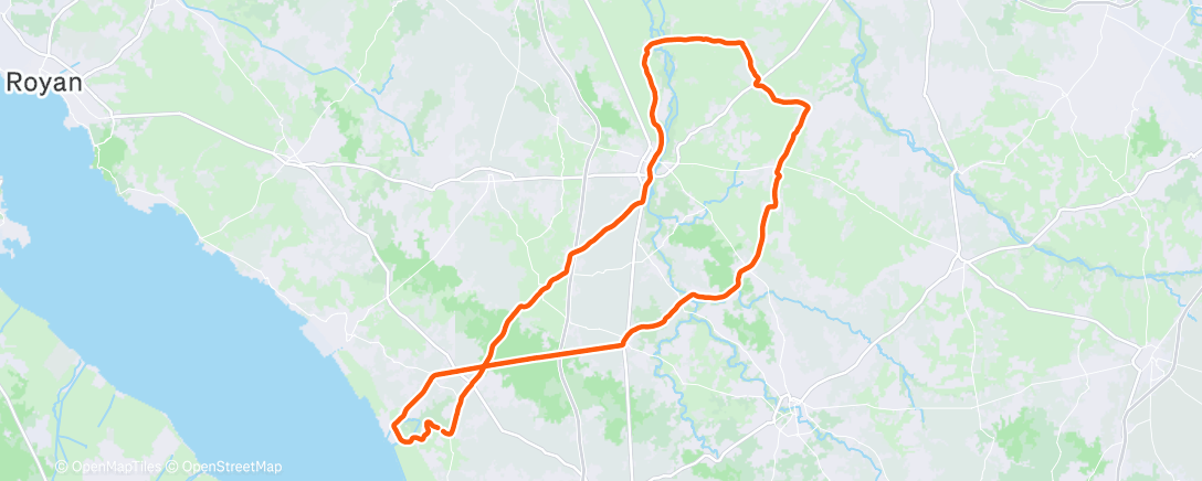 Map of the activity, Sortie vélo dans l'après-midi