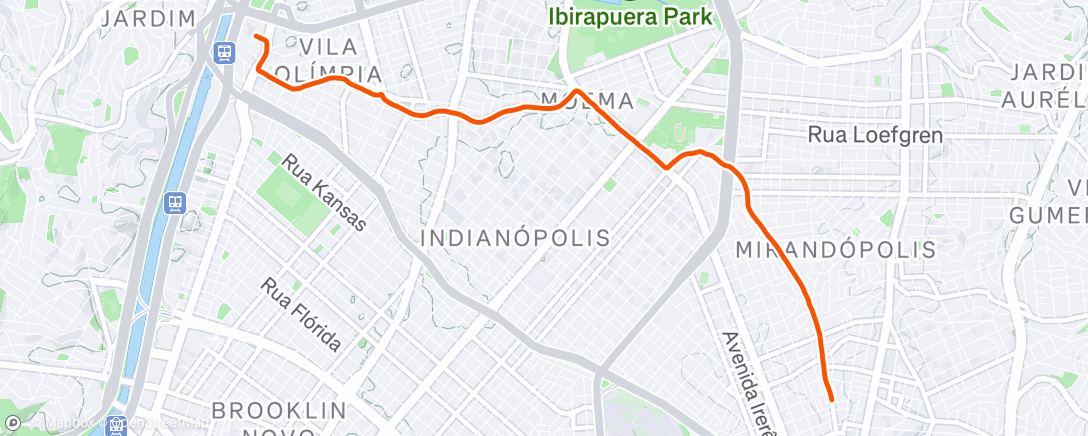 Map of the activity, Deslocamento