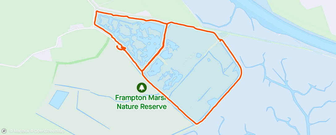 Map of the activity, 😎Sunday Morning Stroll around Frampton Marsh 🦆🦢🪿🦅🐦