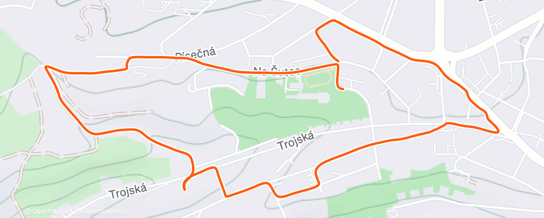 Map of the activity, Evening Walk