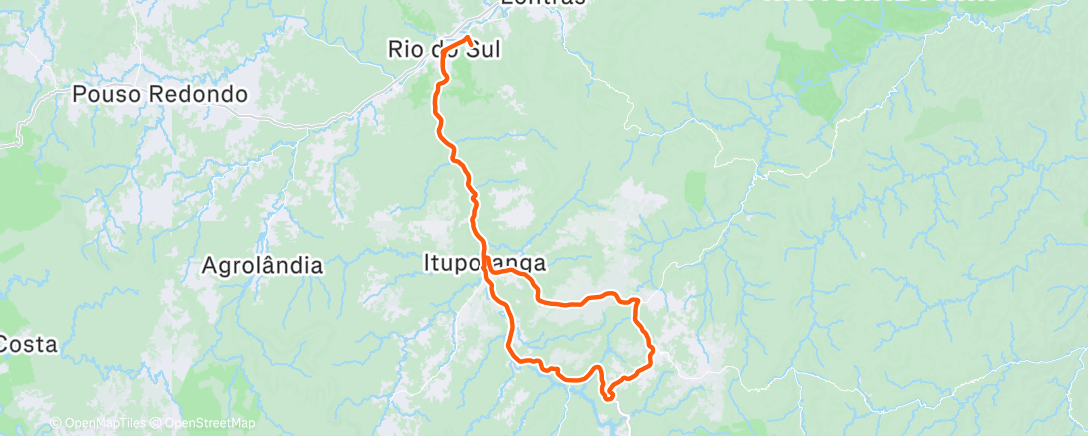 Map of the activity, Morning Ride