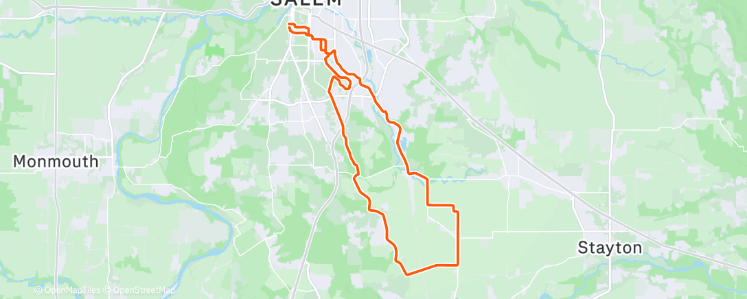 Карта физической активности (Lunch Ride)