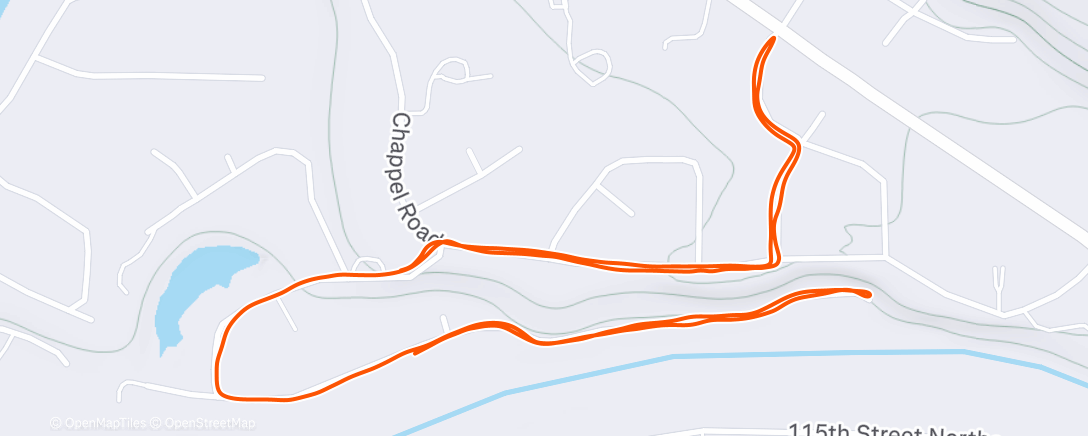 Map of the activity, Morning Run