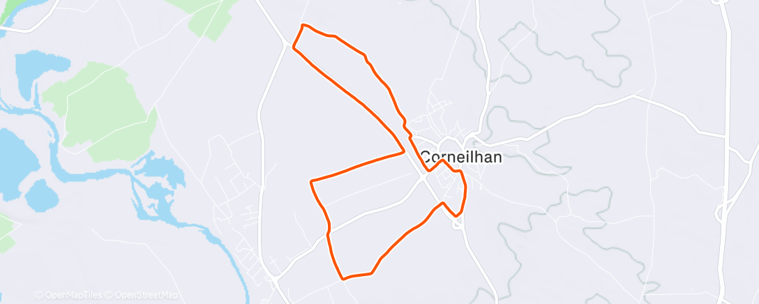 Map of the activity, Course à pied dans l'après-midi