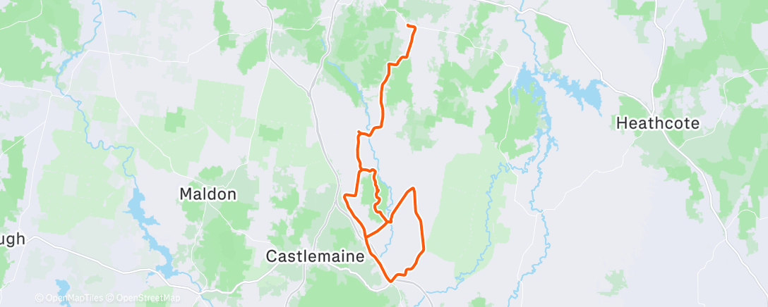 Mapa da atividade, Cycling