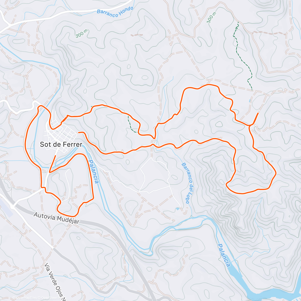 Map of the activity, XIII San silvestre sot de ferrer 2025
