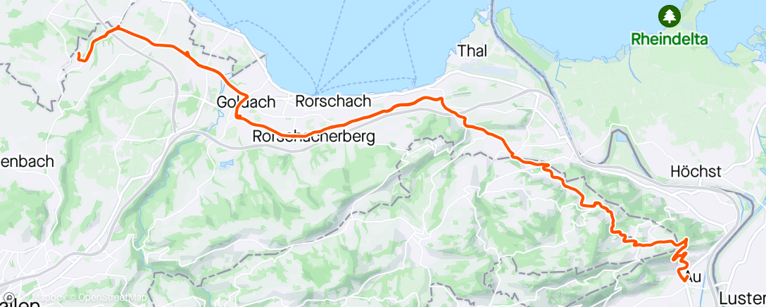 Map of the activity, Legs 11 - Appenzell
