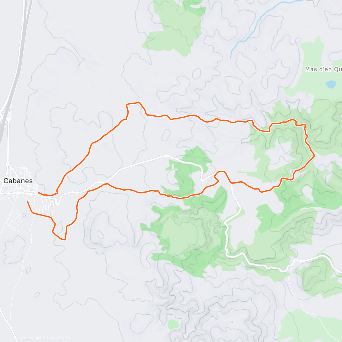 Map of the activity, Barranco de Fontanelles