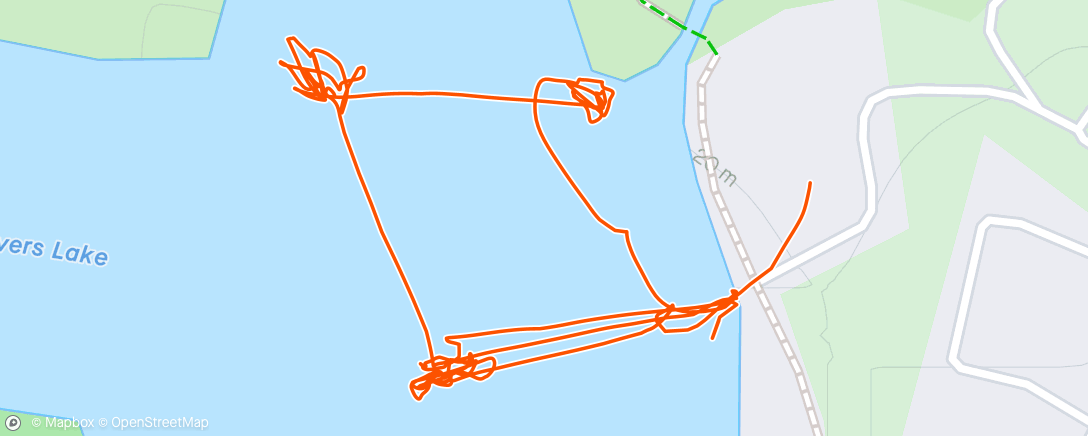 Map of the activity, Afternoon Stand Up Paddling