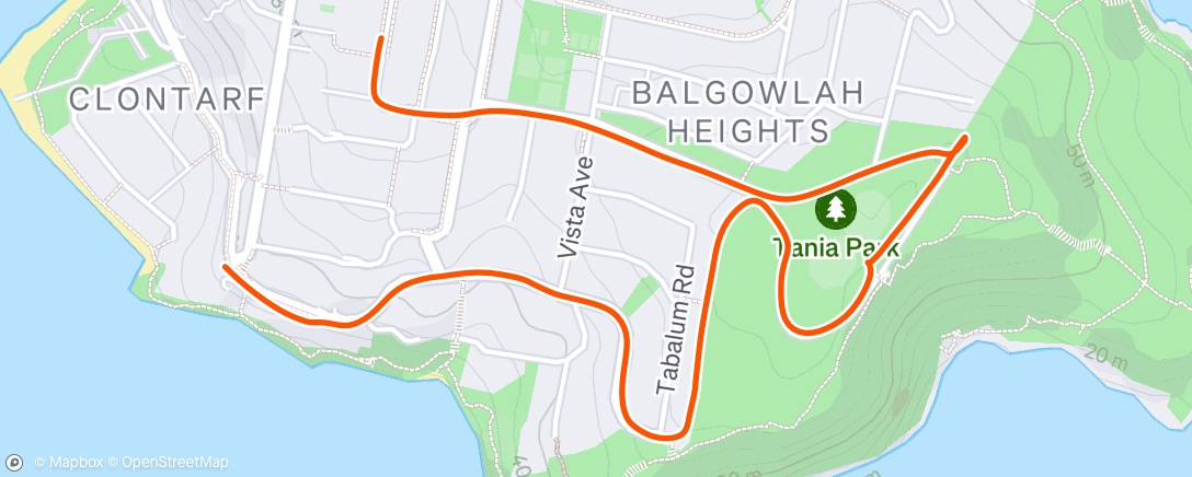 Map of the activity, Little trot and workout