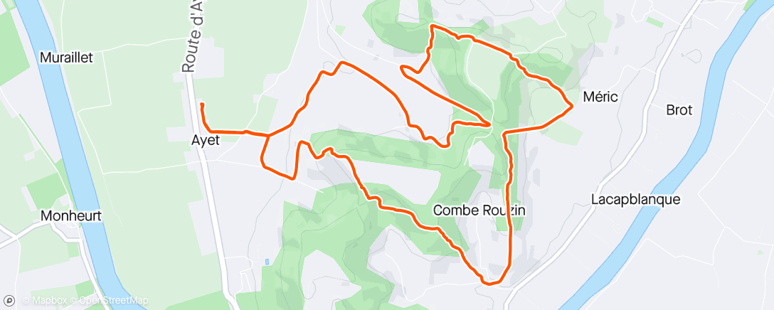 Map of the activity, Tonneins Trail