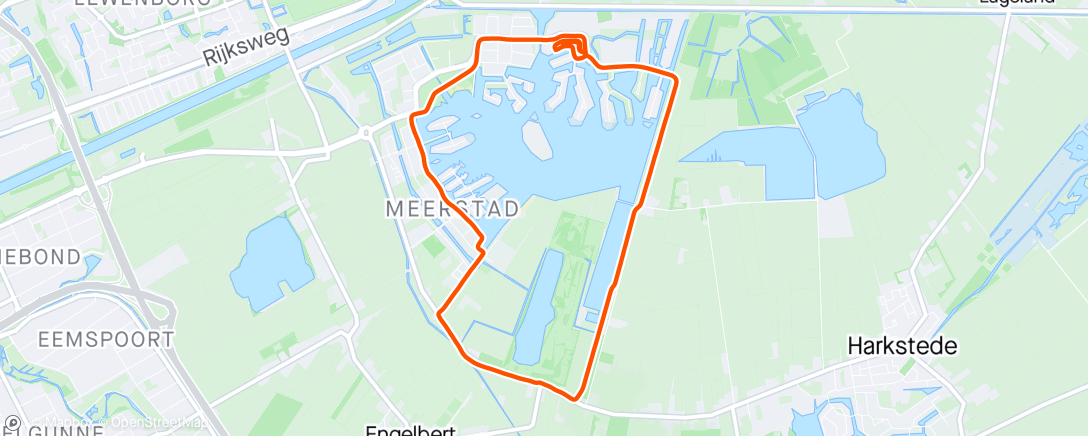 Map of the activity, Herstelloop | 45 min
