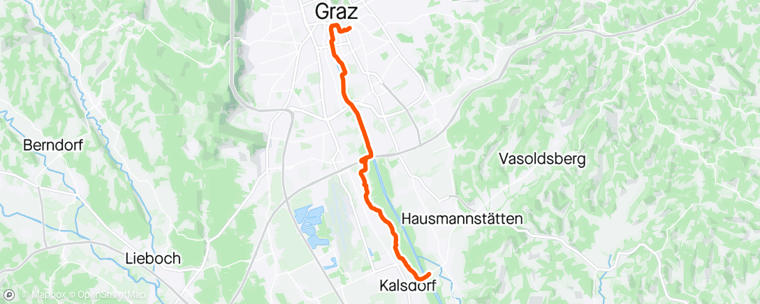 Map of the activity, Abendradfahrt