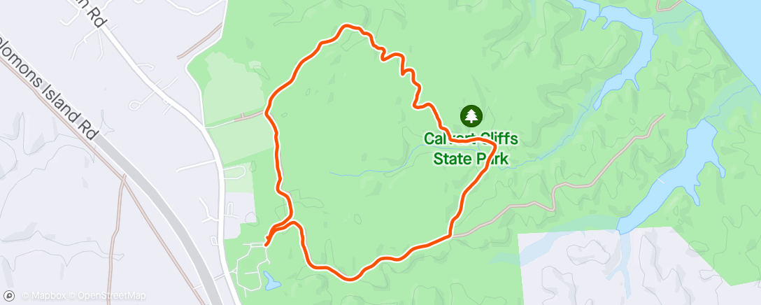Mapa de la actividad (Evening Hike)