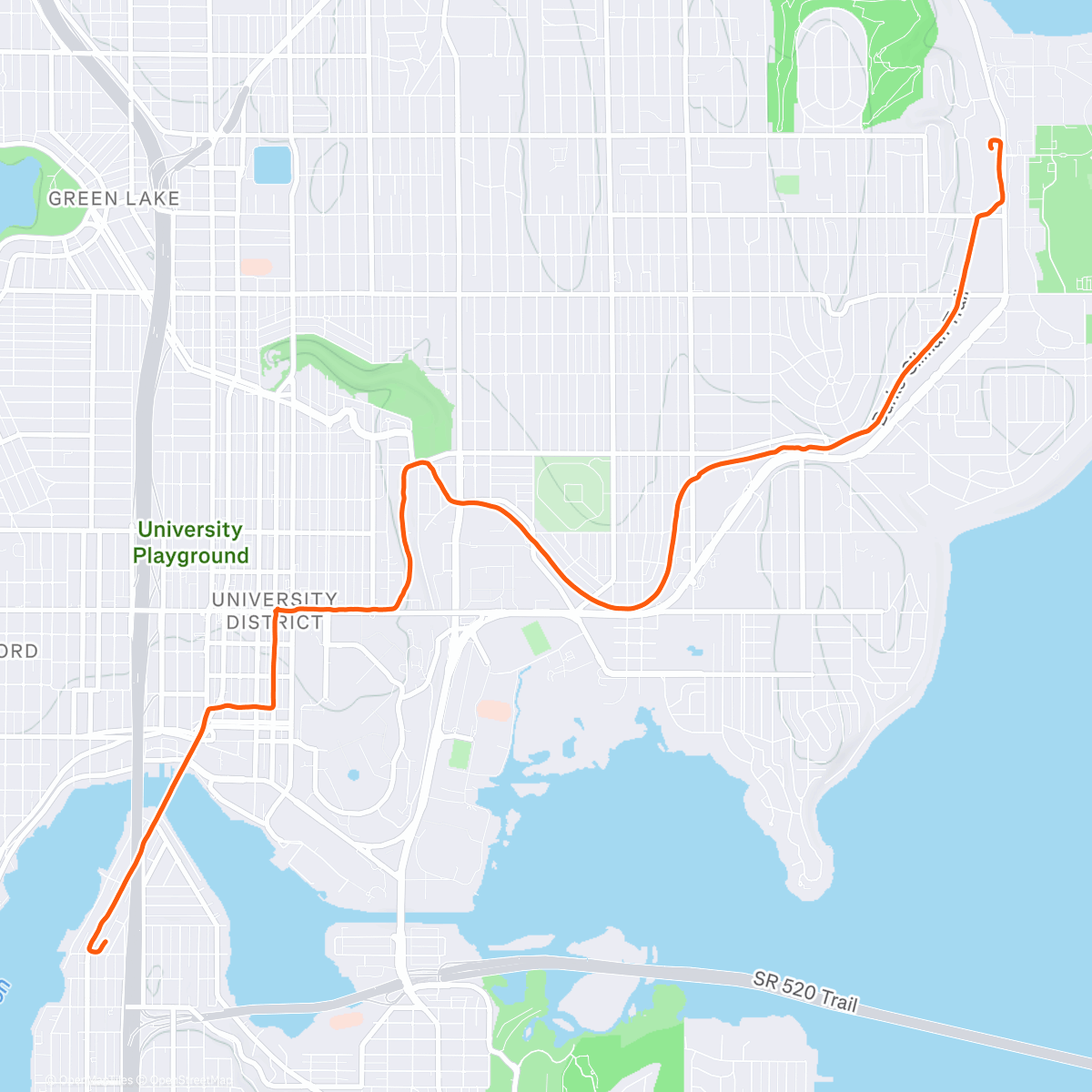 Map of the activity, work and on