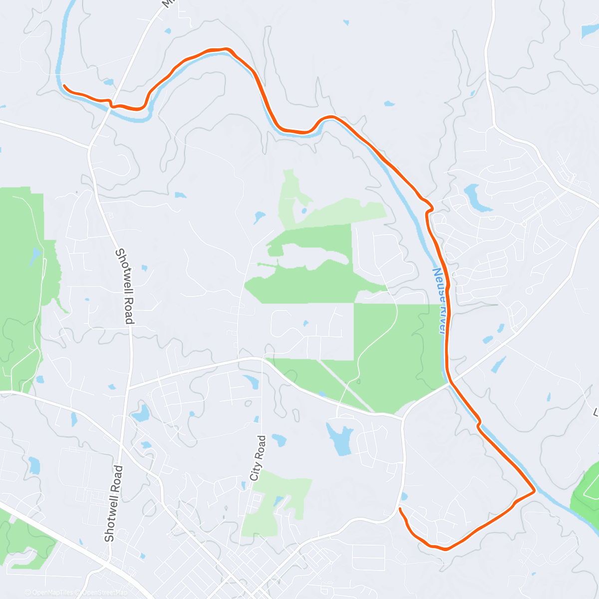 Map of the activity, Christmas Eve Leg Stretch