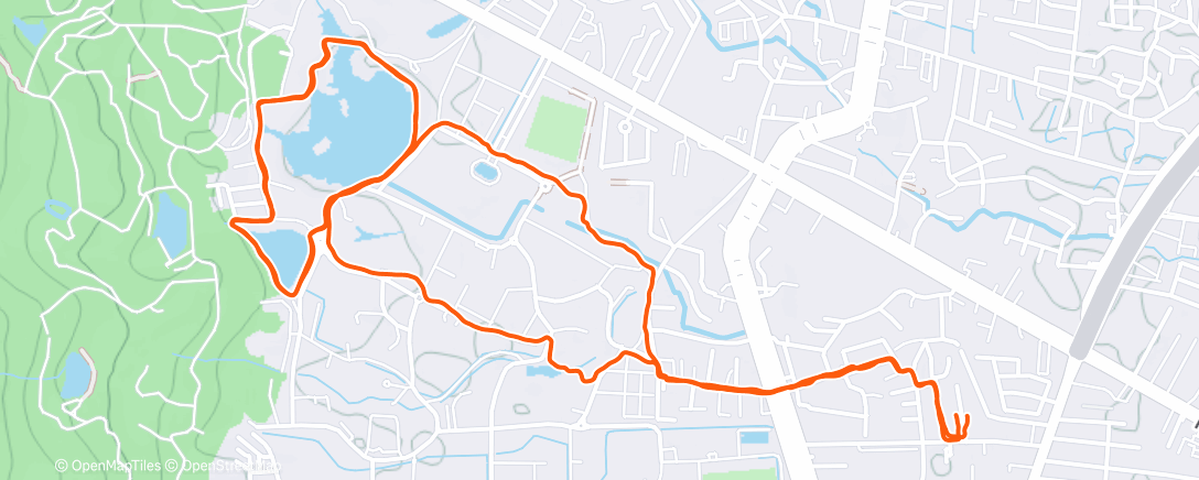 Map of the activity, Morning Run