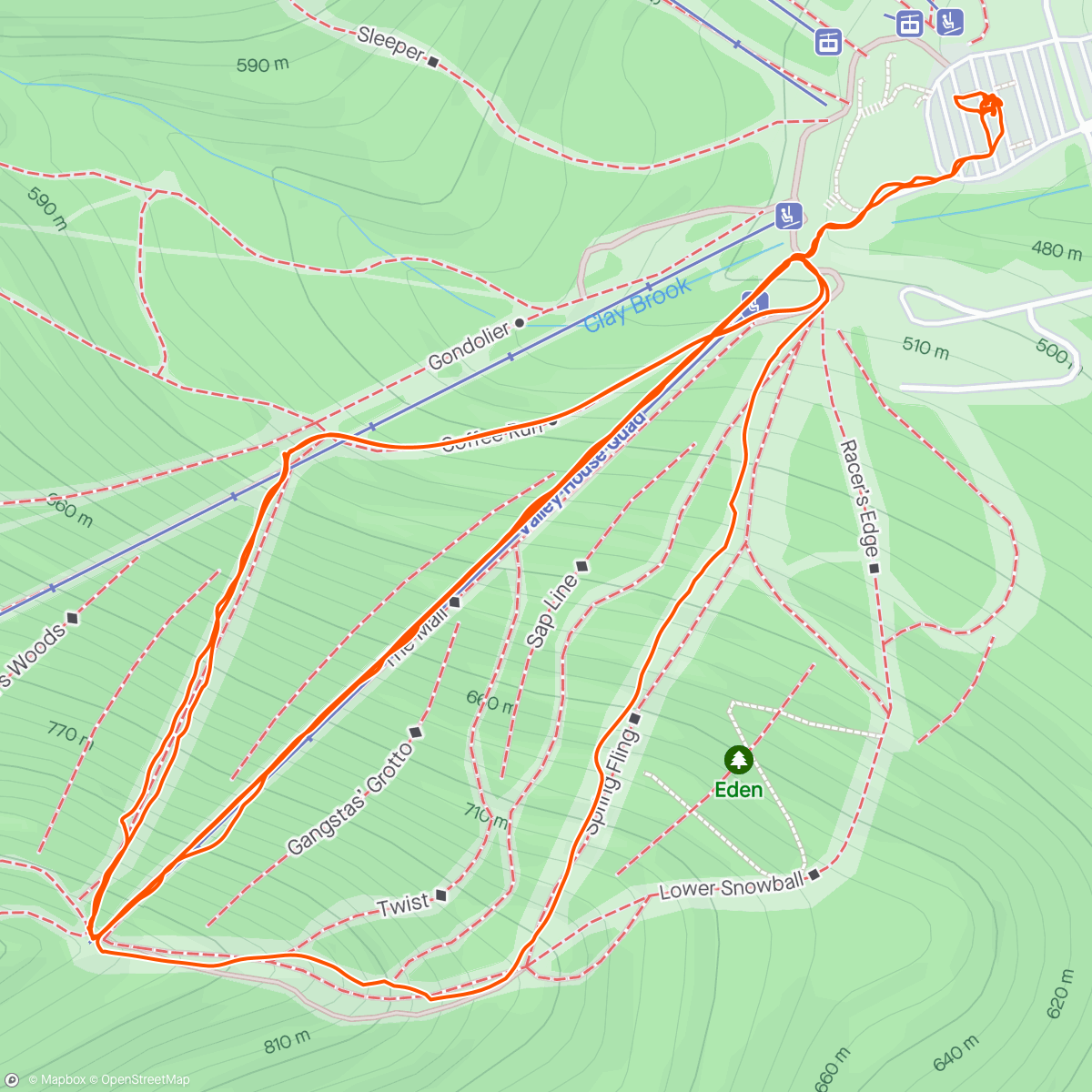 Map of the activity, Couple Runs with Adam and Karl