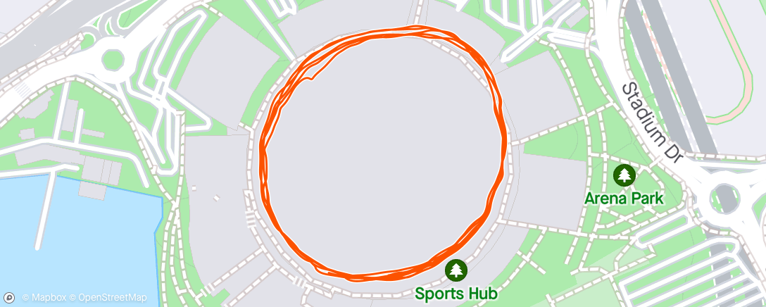 Map of the activity, Evening Run ☁