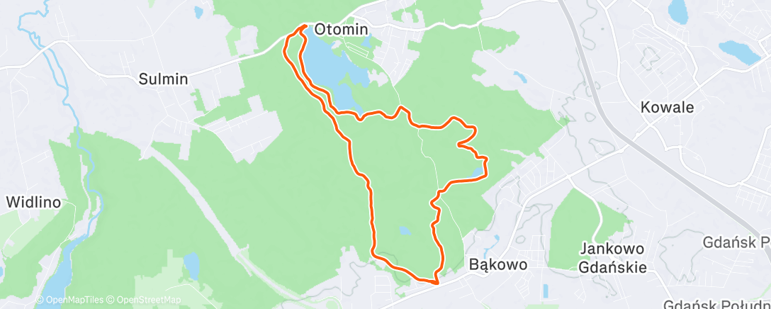 Map of the activity, Lunch Hike