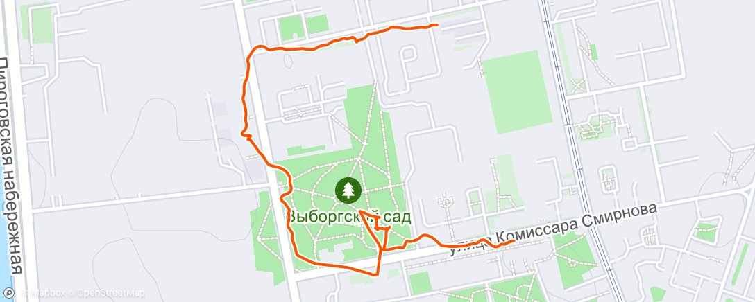 Map of the activity, Evening Walk