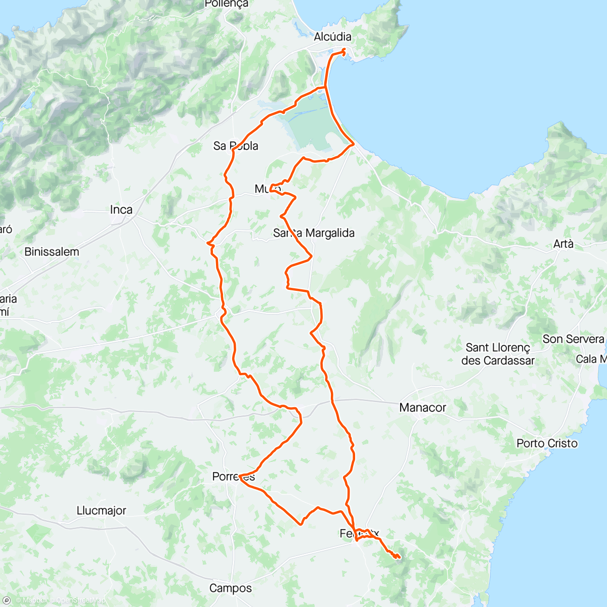 Map of the activity, Bikefriends Schon Tour zum Sant Salvador