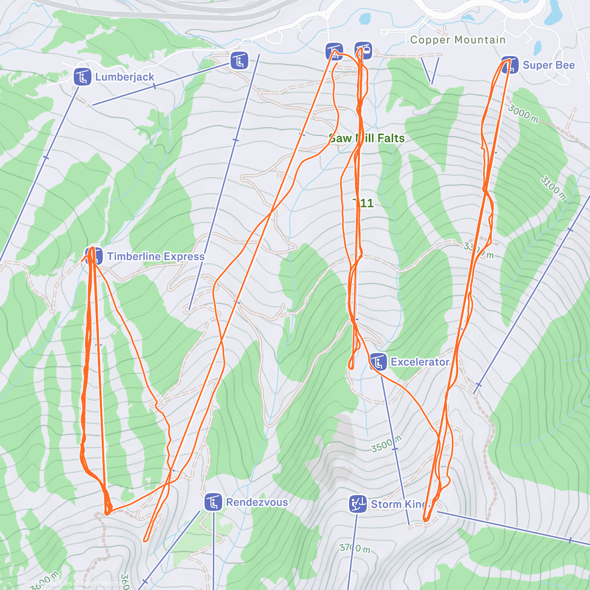 Map of the activity, Icy Copper