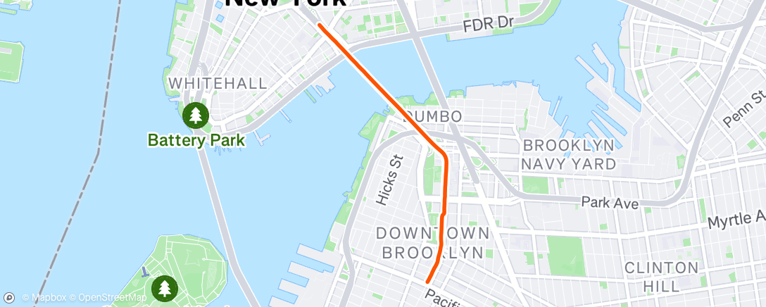 Map of the activity, Evening Ride