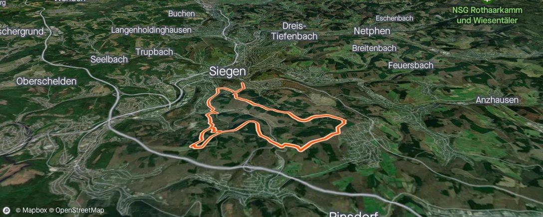 Map of the activity, kurze trailrunde